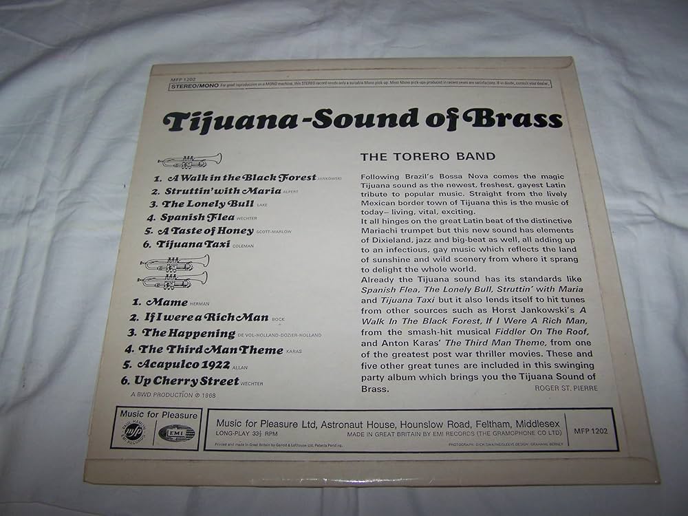 Amazon.com: TORERO BAND Tijuana Sound of Brass LP [Vinyl] Unknown