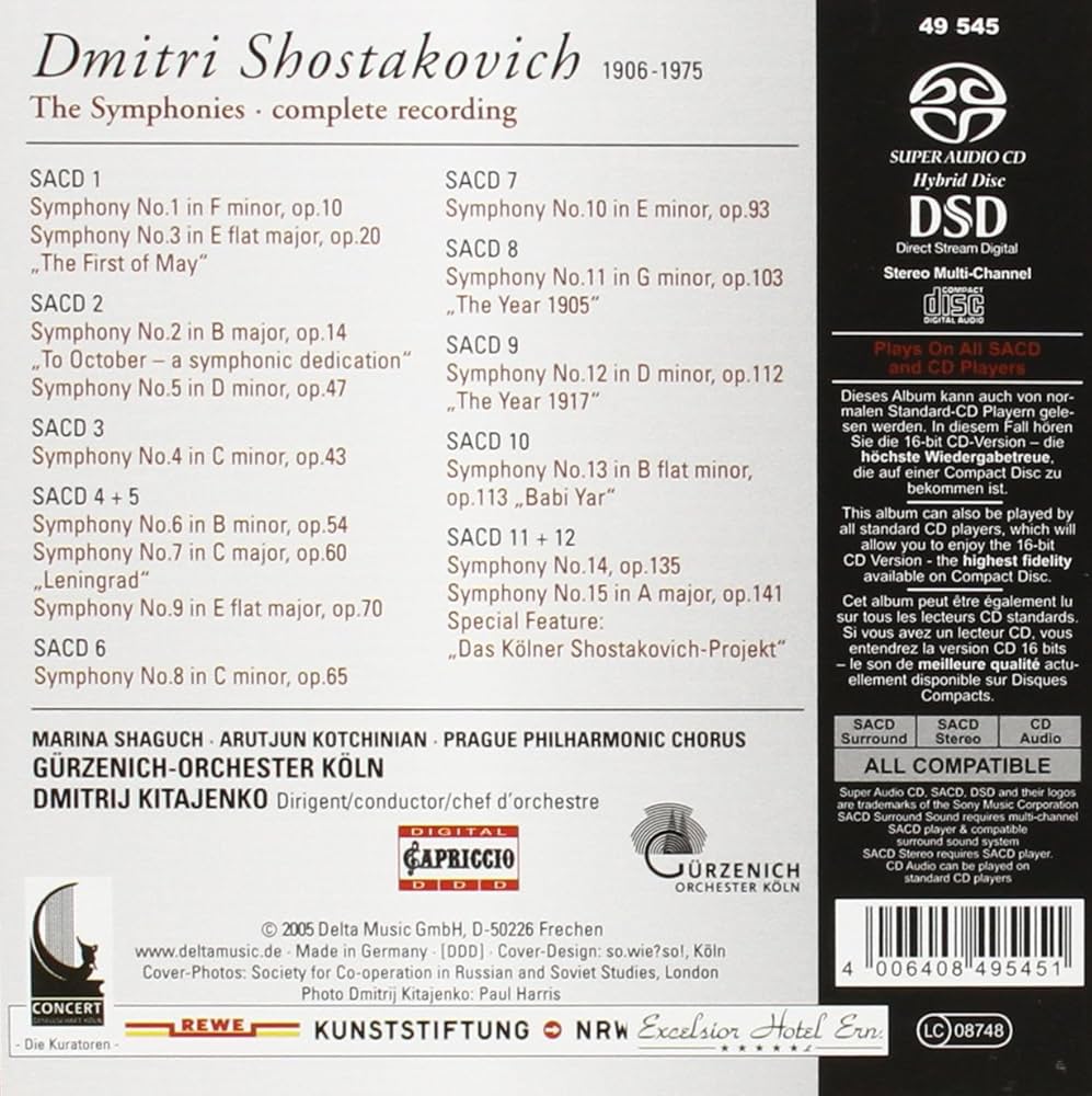 Amazon.co.jp: ショスタコーヴィチ:交響曲全集[SACD-Hybrid]: ミュージック