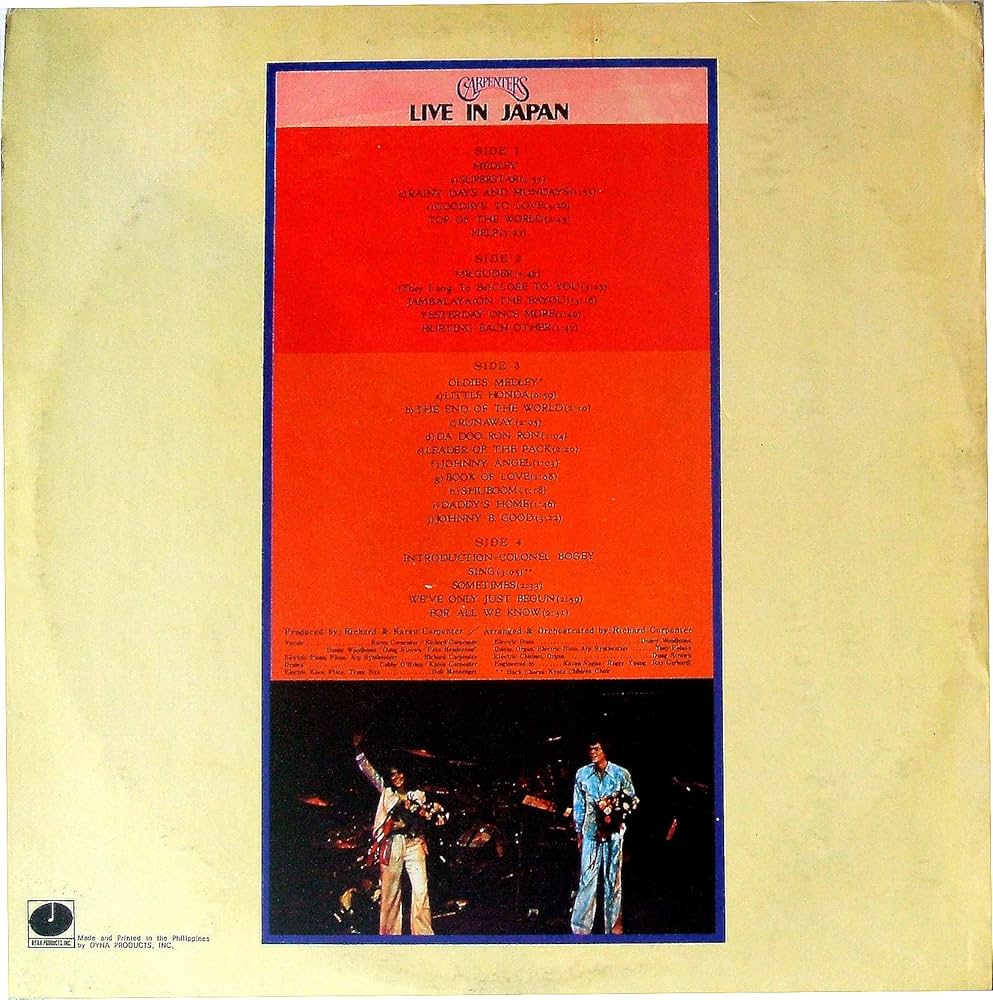 Amazon.co.jp: Carpenters Live In Japan ***Import***: ミュージック