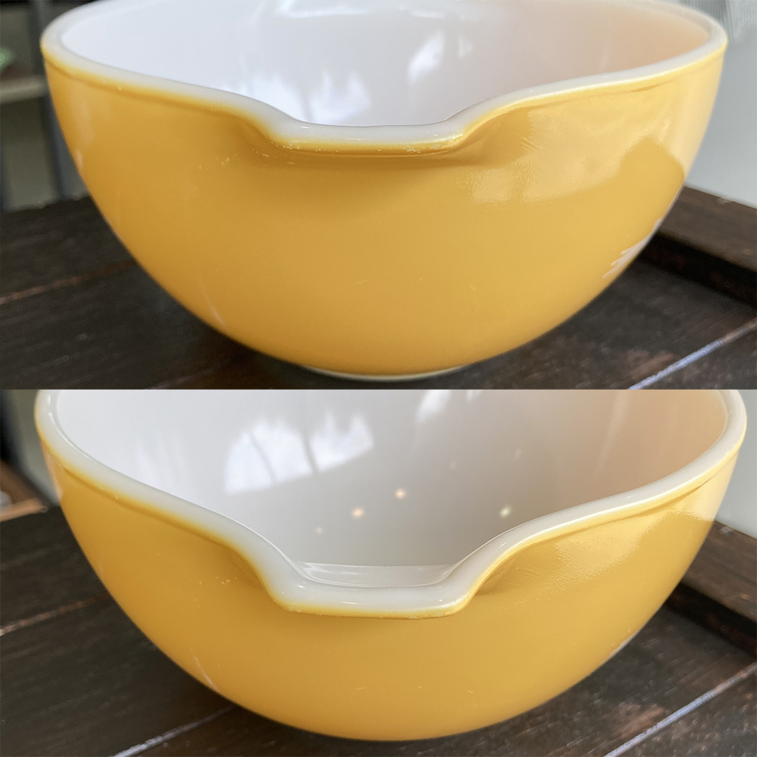 ミキシングボウル バタフライゴールド黄色 Sサイズ 1940年代～1970年代