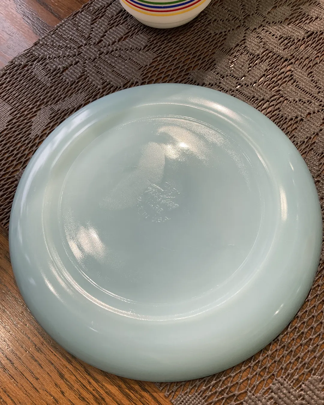 サラダプレート ターコイズブルーFire-king マメチコ通販