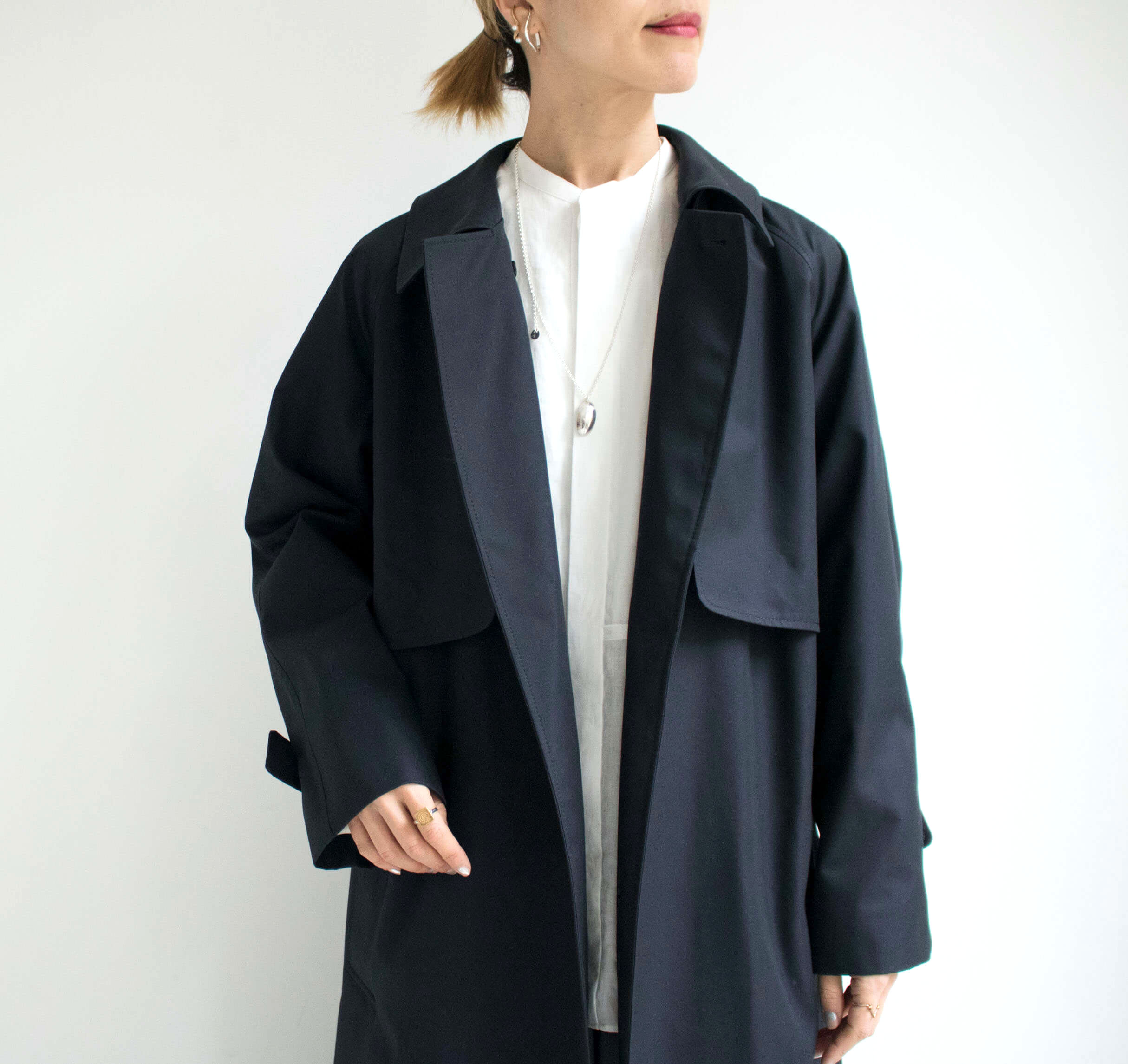トップコート NAVY」「Top Coat」 NAVY soutiencollar(ステンカラー