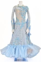 スタンダードドレス WS0737D サファイア M 社交ダンス モダンドレス