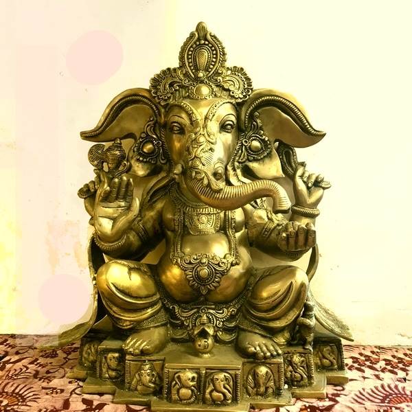ガネーシャ像 富と商売と学問の神様／ヒンドゥー教の神様／【H55cm
