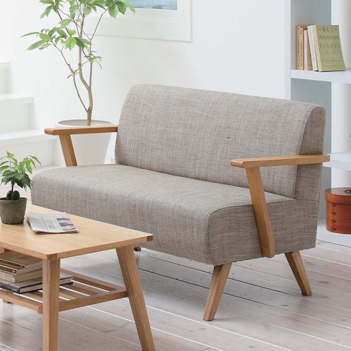 2人掛け】天然木 フレームソファ 2P / モティ【moti】｜ベッド