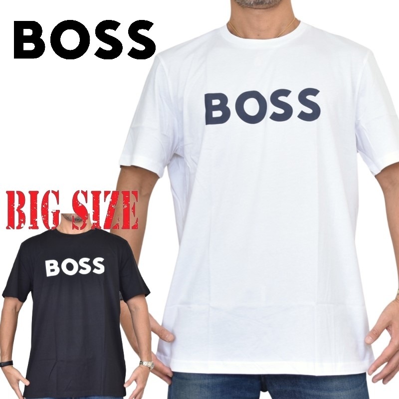 大きいサイズ メンズ BOSS ボス クルーネック 半袖Tシャツ フロント