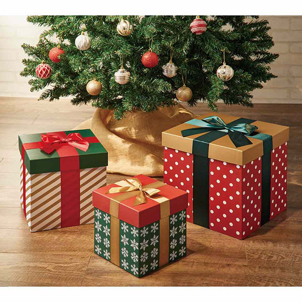 装飾用ギフトボックス（3個セット） | 5.イベント装飾用品,冬の装飾品