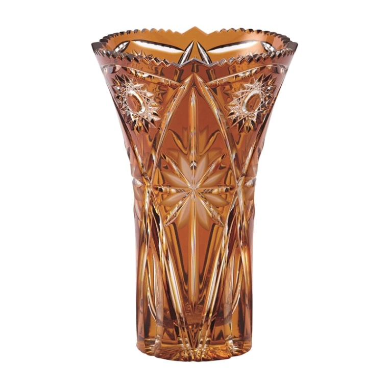 エルベクリスタル 色被せ花瓶「ニッツア」25cm シーブルー NIZ/6580