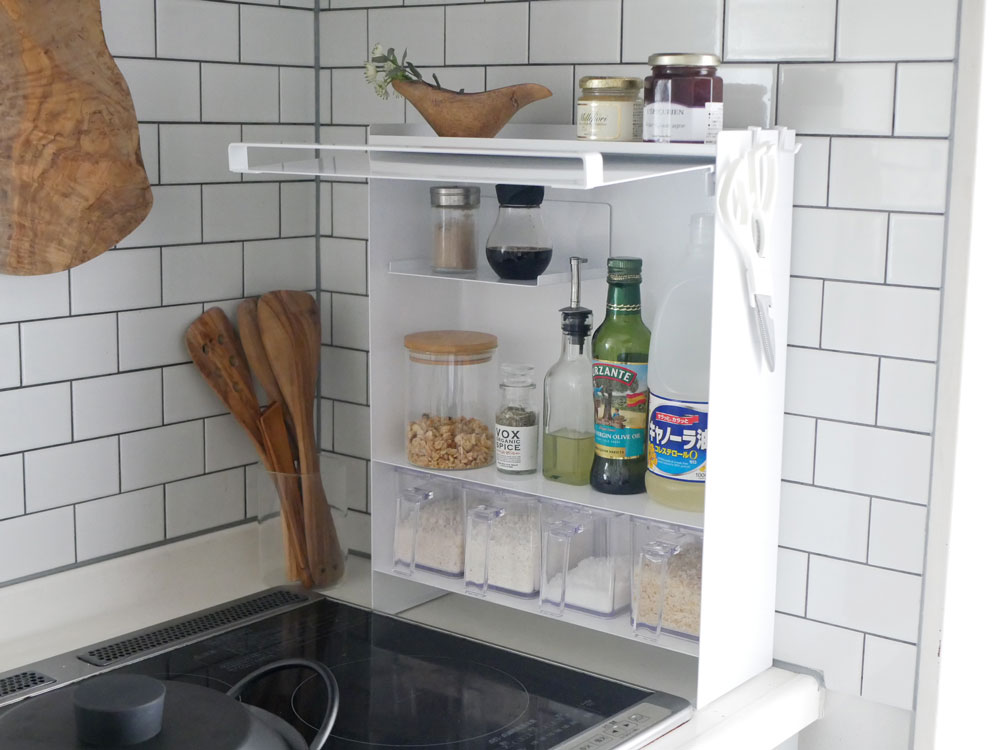 tower/タワー】前が開く 隠せる調味料ラック ホワイト｜【公式