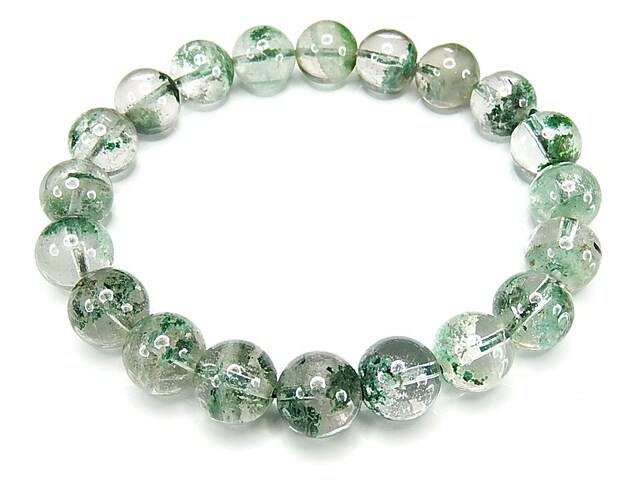 逸品極上グリーンガーデンクォーツブレスレット10mm仕事運天然石数珠石