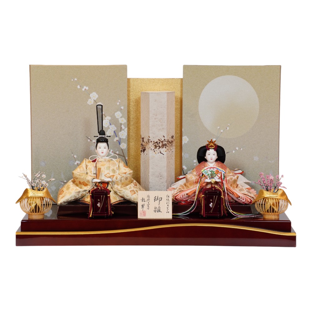 雛人形】京十一番 菱に花文様 親王飾り | 望月龍翠作 ｜雛人形・五月