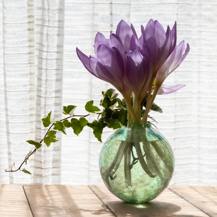 凍れ花器 丸 | 北一硝子 まごころお届け便