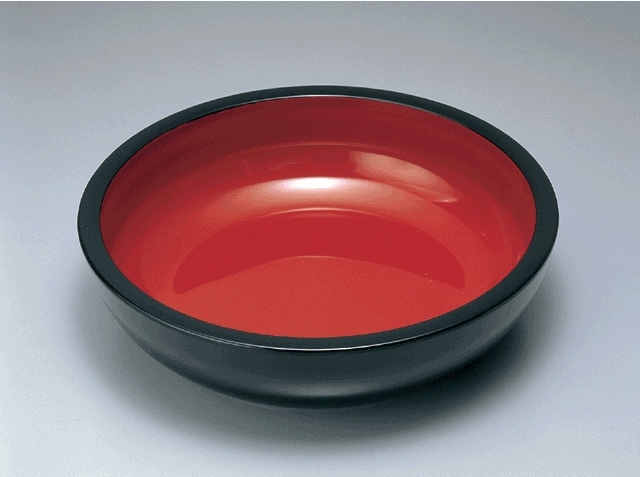 紀州塗り 尺2寸 こね鉢 黒内朱 | こね鉢 | 曲げわっぱと漆器 みよし