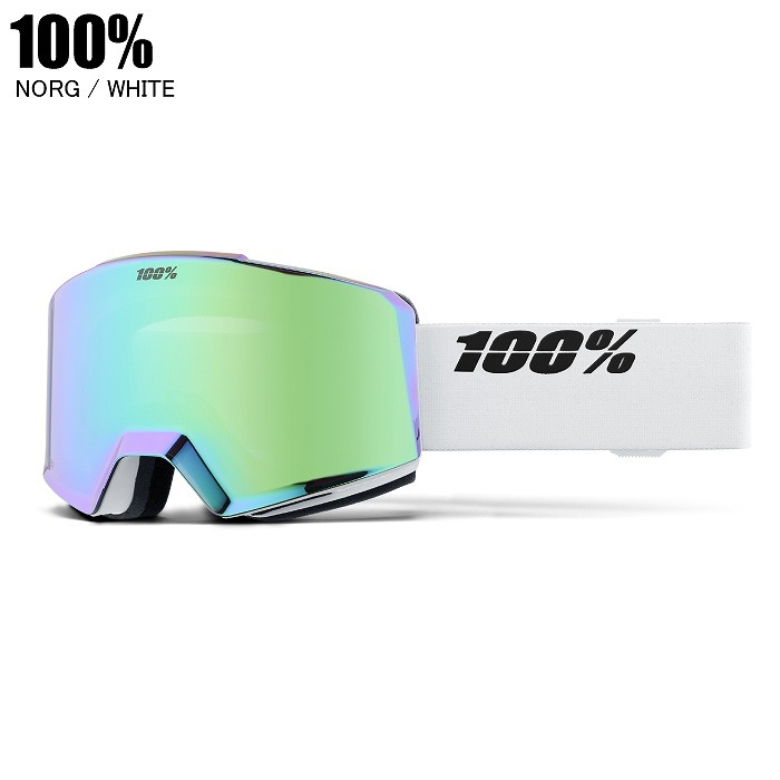 100% ワンハンドレッド NORG WHITE/GREEN ノーグ MIRROR GREEN LE 100