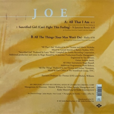 All That I Am / All The Things (Your Man Won't Do) / Joe ｜ RECORD