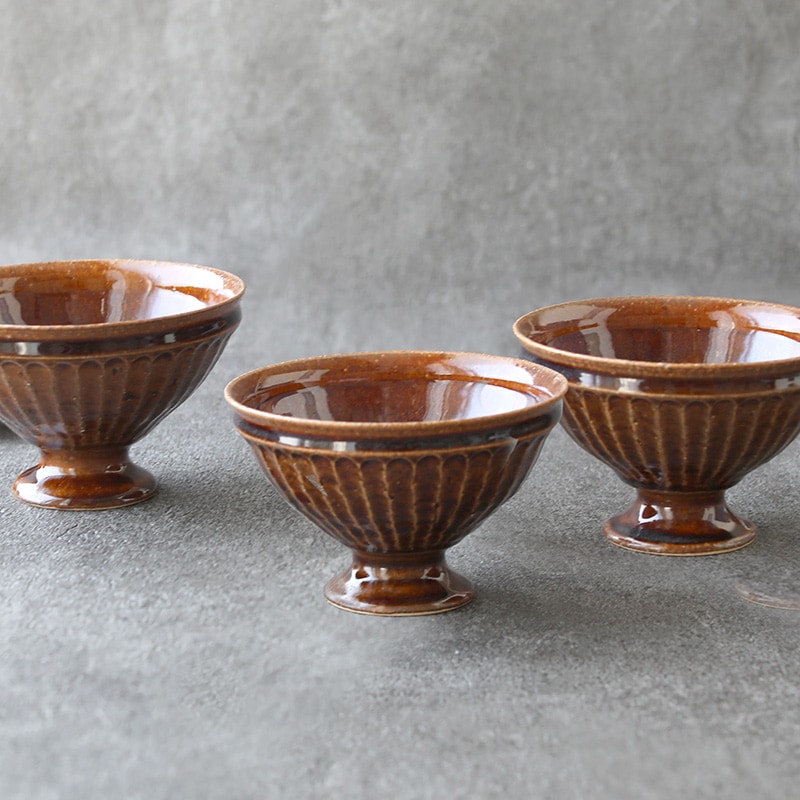 十河隆史｜飴釉しのぎカフェオレボウル | 趣佳[syuca.jp] オンライン