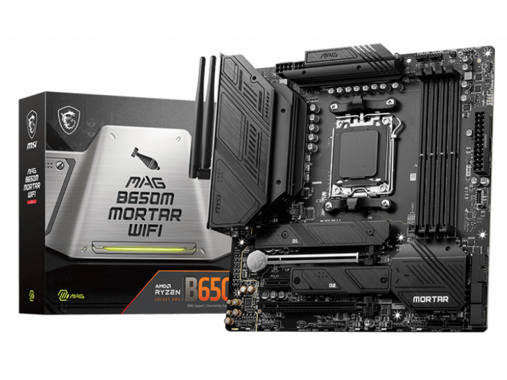 MSI MAG B650M MORTAR WIFI AMD 600シリーズ Socket AM5対応 AMD B650