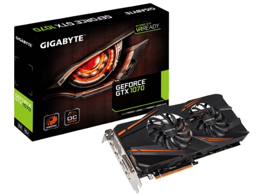GIGABYTE GEFORCE GTX 1070搭載モデルにデュアルファンOCタイプ「GV