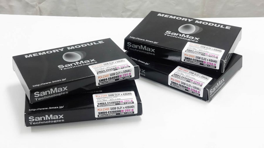 Ryzenの大容量メモリー構成に最適、サンマックスから4枚組128GBセット
