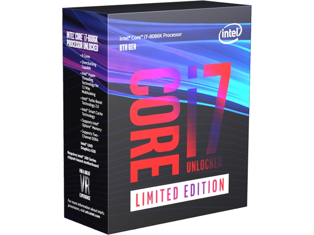 Core i7-8086K Limited Edition BOX BX80684I78086K intel 第8世代