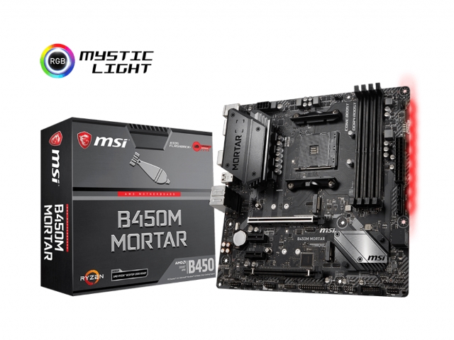 MSI B450M MORTAR AMD 400シリーズ Socket AM4対応 AMD B450チップ
