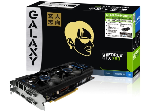 玄人志向 GF-GTX760-E4GHD/OC - 製品詳細 | パソコンSHOPアーク（ark）