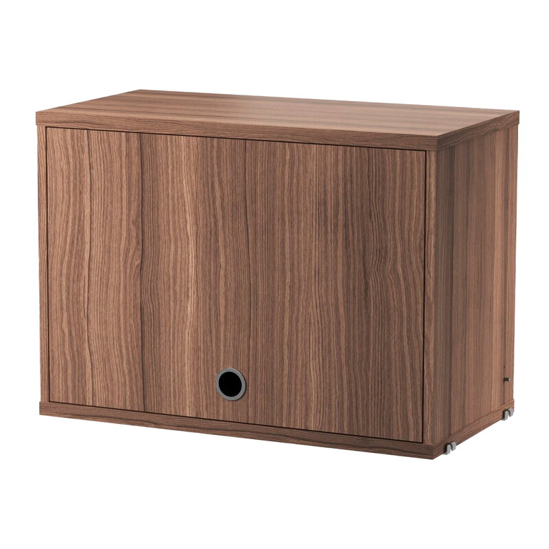 String Furniture String cabinet with flip door, 58 x 30 cm, walnut
