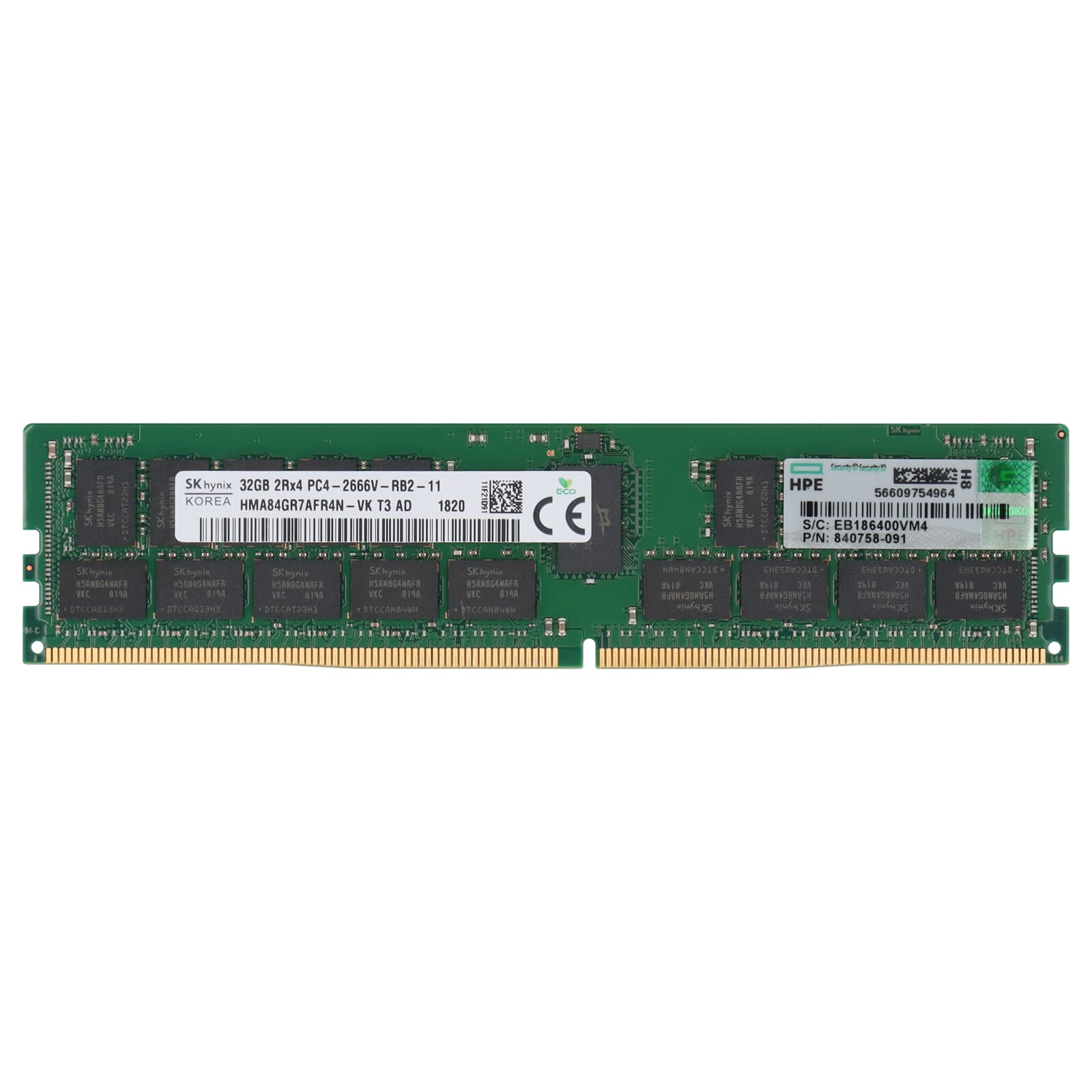 HPE DDR4-RAM 32GB PC4-2666V ECC RDIMM SM 2R 840758-091 850881-001