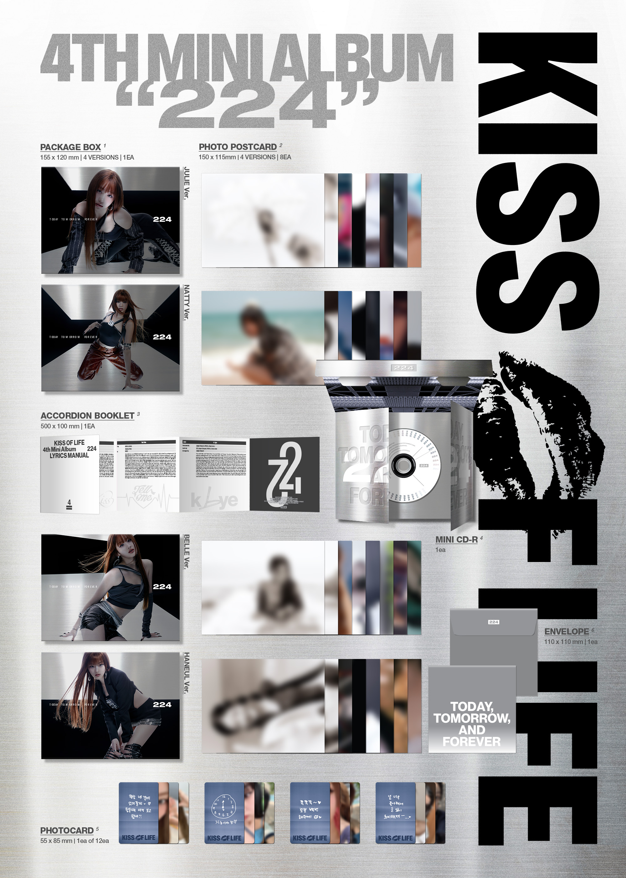 jp.ktown4u.com : [4CD セット] KISS OF LIFE - ミニアルバム4集 [224