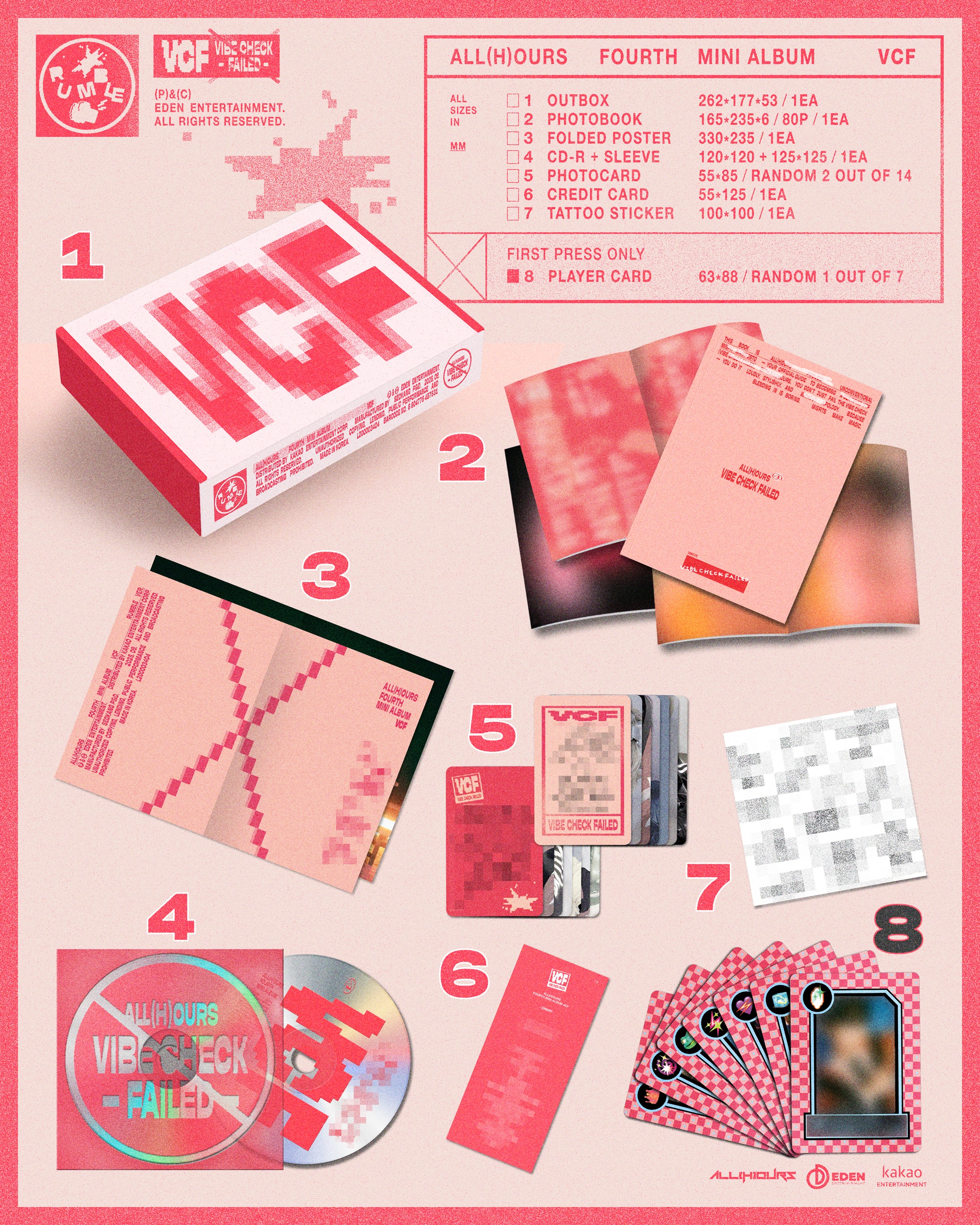 jp.ktown4u.com : ALL(H)OURS - ミニアルバム4集 [VCF] (RUMBLE Ver.)