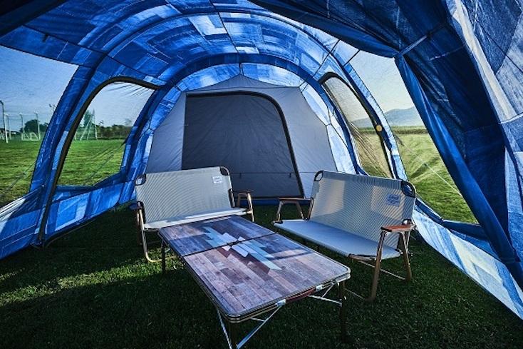 デニムモチーフの2ルームテントなど。Coleman×MonroのINDIGO LABEL秋の