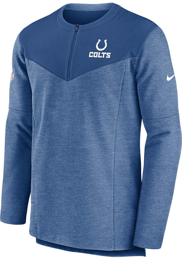 Nike Indianapolis Colts Mens BLUE SIDELINE DRI-FIT HALF ZIP