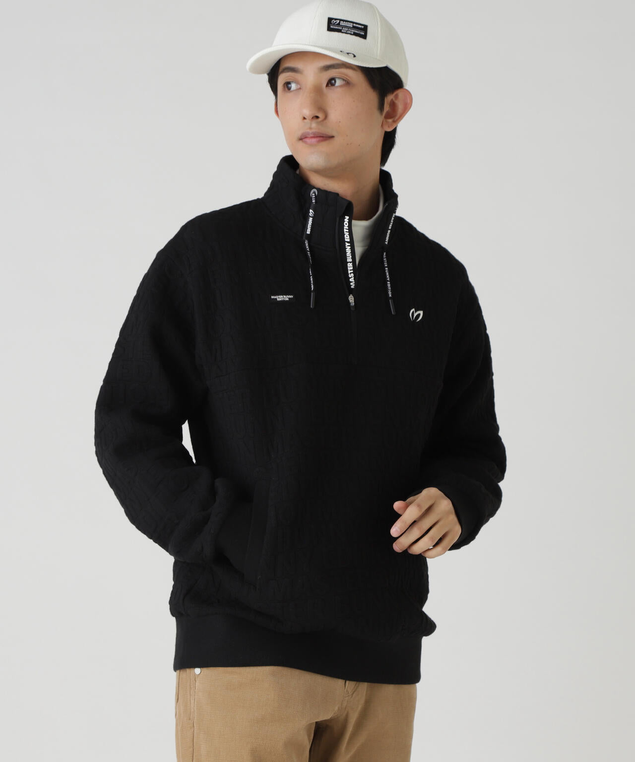 ロゴキルトジャガードハーフジップアップ | MASTER BUNNY EDITION