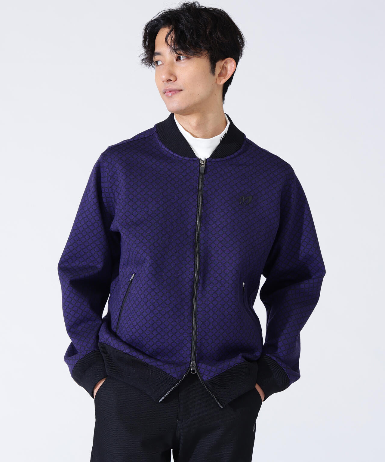 小紋ジャガードジップアップカットブルゾン | MASTER BUNNY EDITION