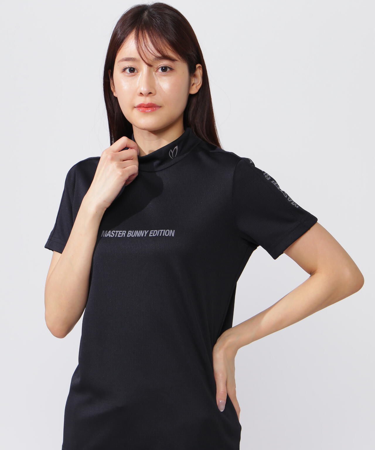 裏ワッフルジャージ半袖モックネックカットソー | MASTER BUNNY