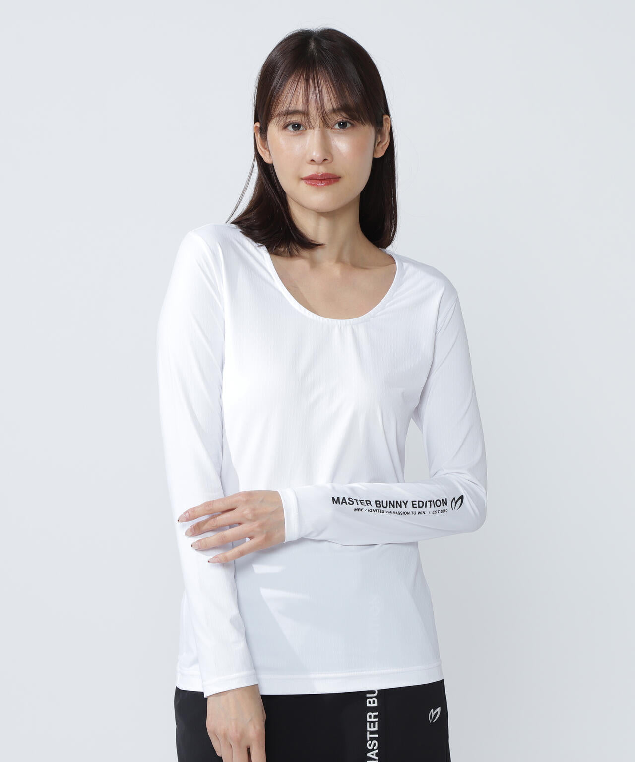 ボックスナイロンベア天竺長袖Uネックカットソー | MASTER BUNNY