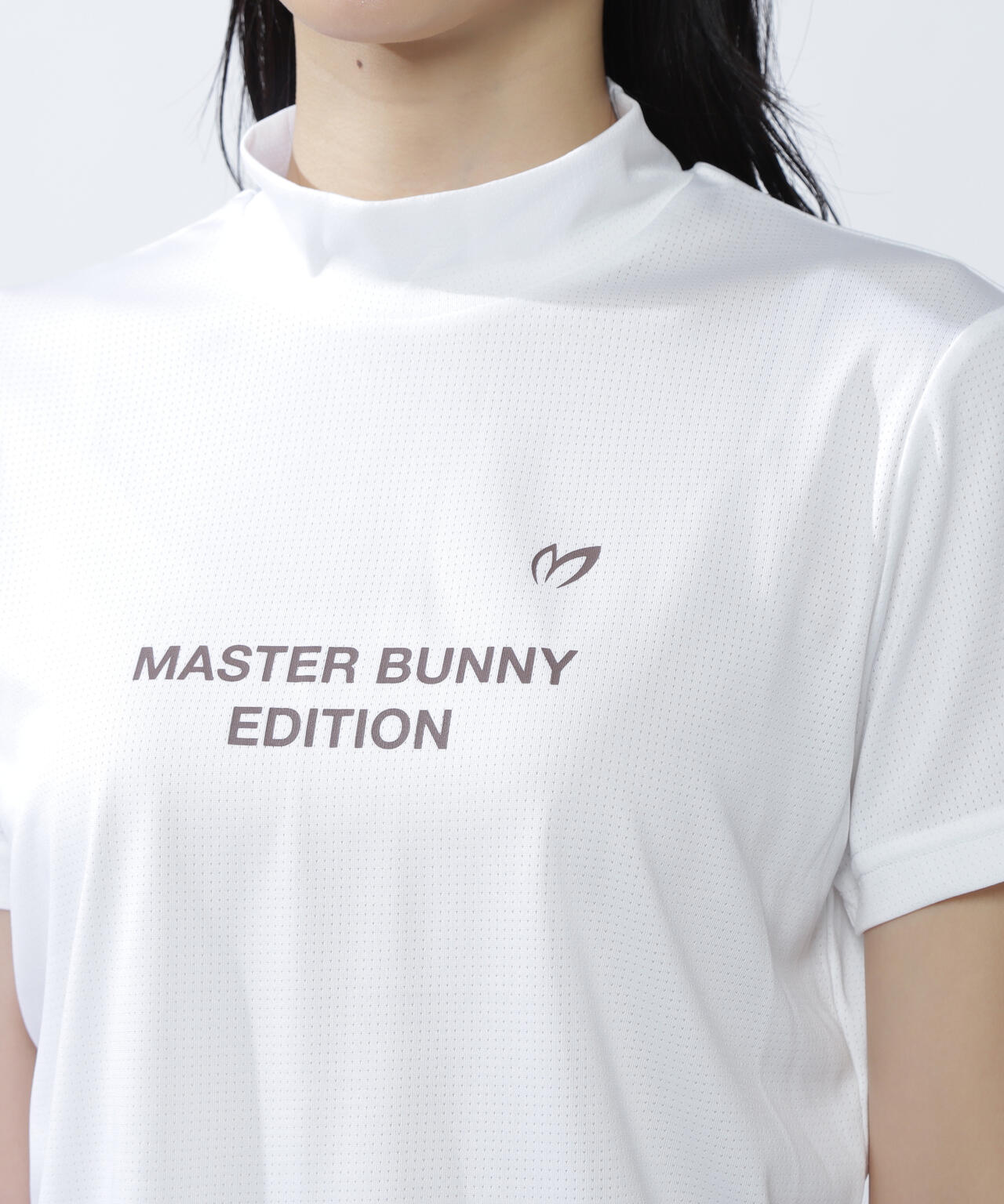 ベアメッシュ半袖モックネックカットソー | MASTER BUNNY EDITION
