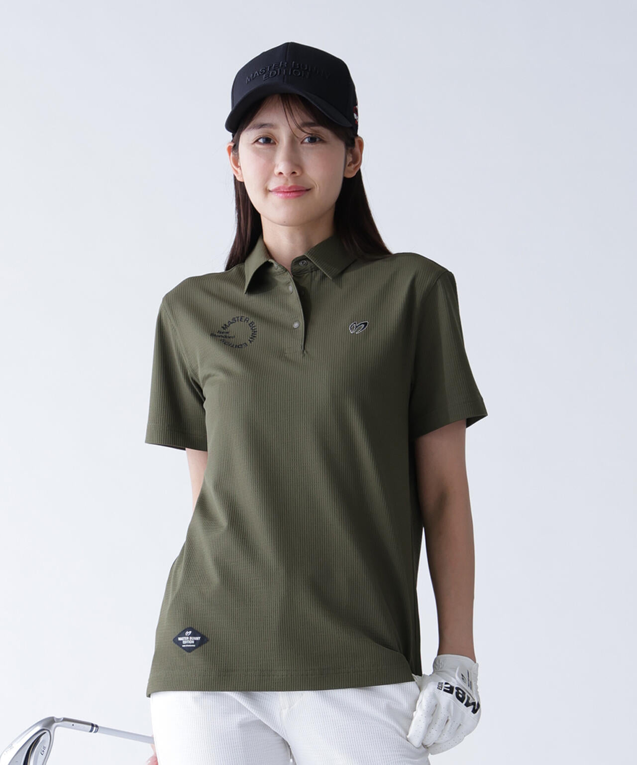 ストライプサッカー4WAYストレッチ半袖ポロシャツ | MASTER BUNNY