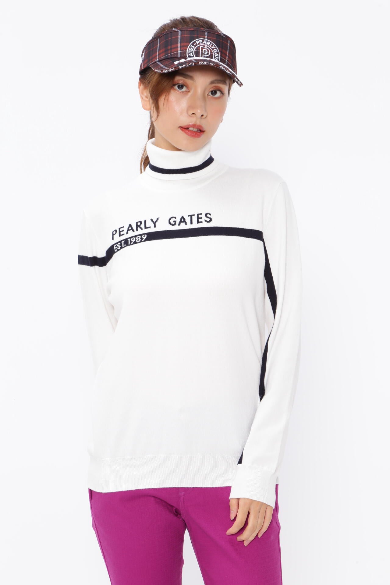 パーリーゲイツニットセーター ソフトタッチハイネックニット プル