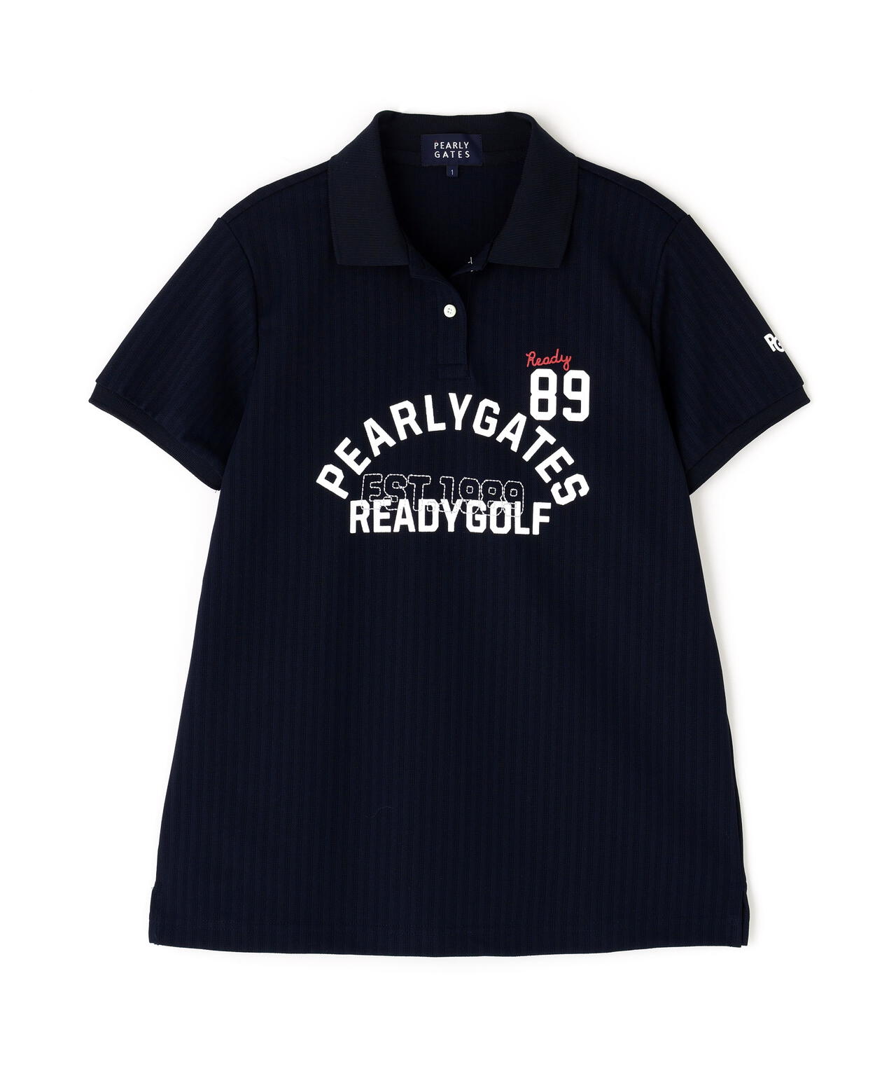 裏カノコストライプ調半袖ポロシャツ | PEARLY GATES（パーリーゲイツ