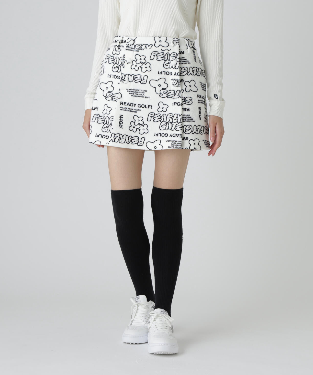 フリース片面起毛スカート ＜ストリート花柄＞ | PEARLY GATES