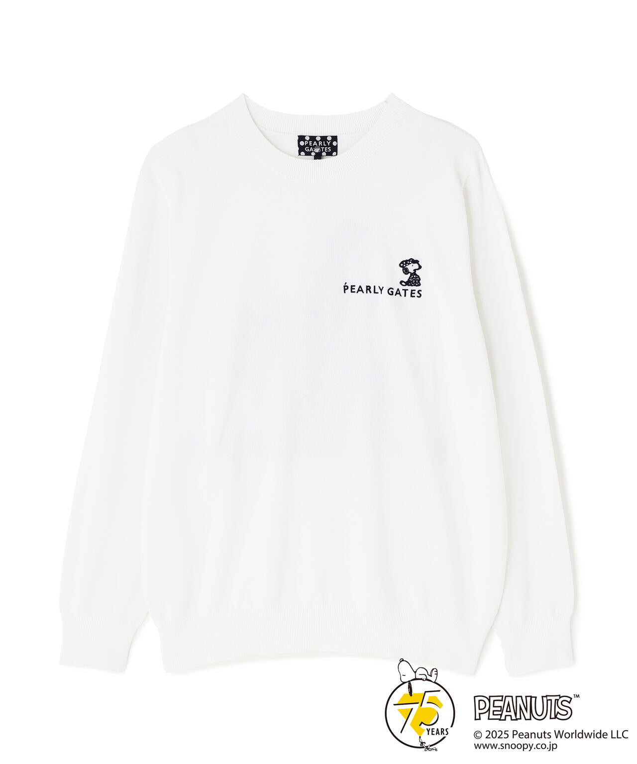 SNOOPY】14G 部分JQクルーネックニットプルオーバー | PEARLY GATES
