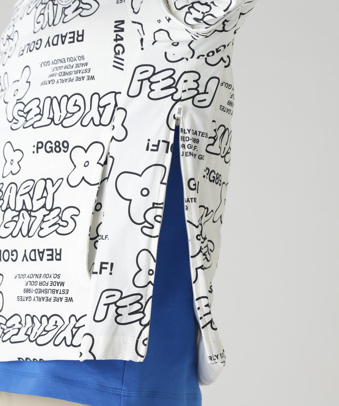 NyストレッチBIGリップストップ中綿2WAYスニードジャック ＜ロゴ×花柄