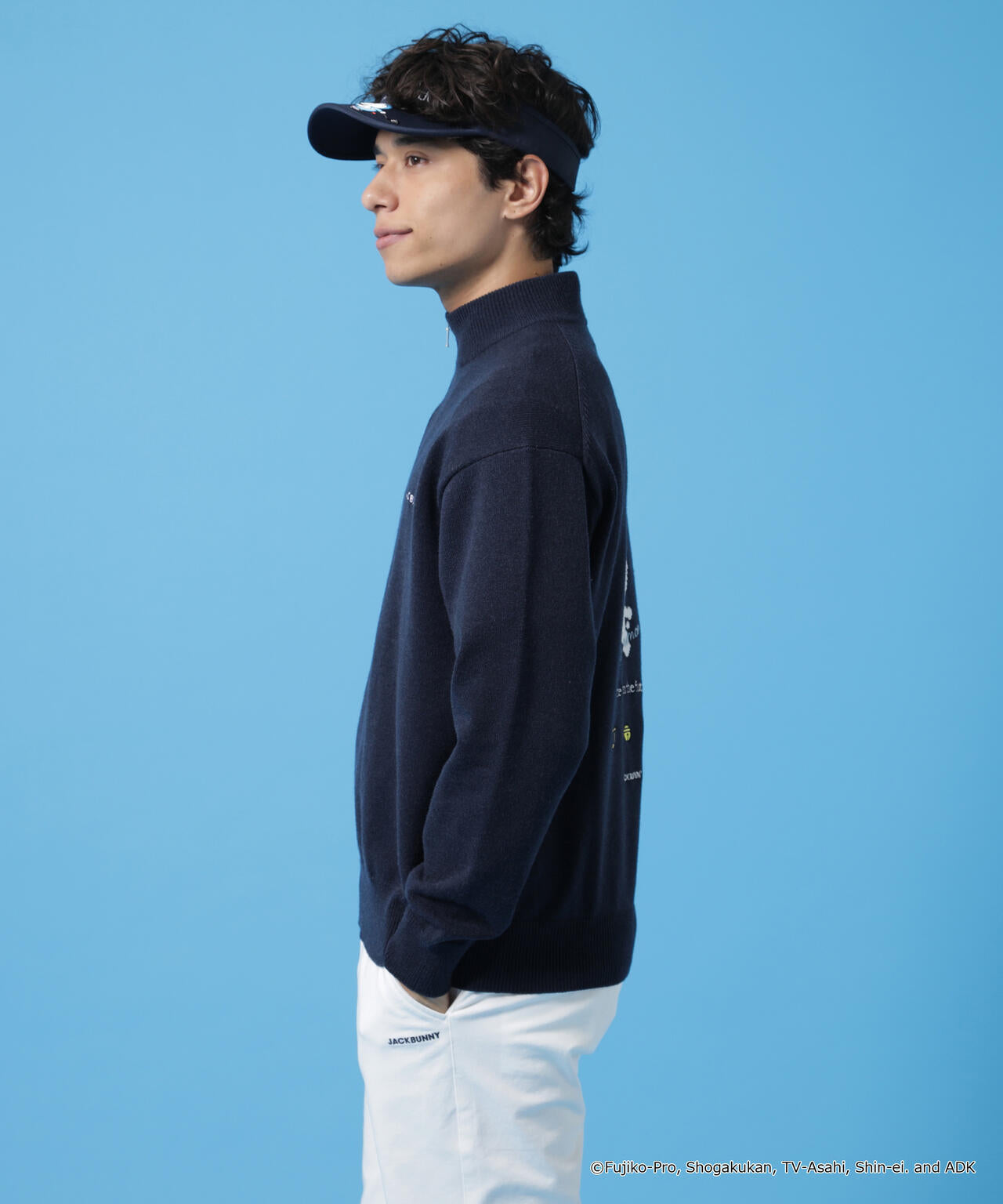 ドラえもん】ダブルジャガードハーフジップニットプルオーバー | Jack