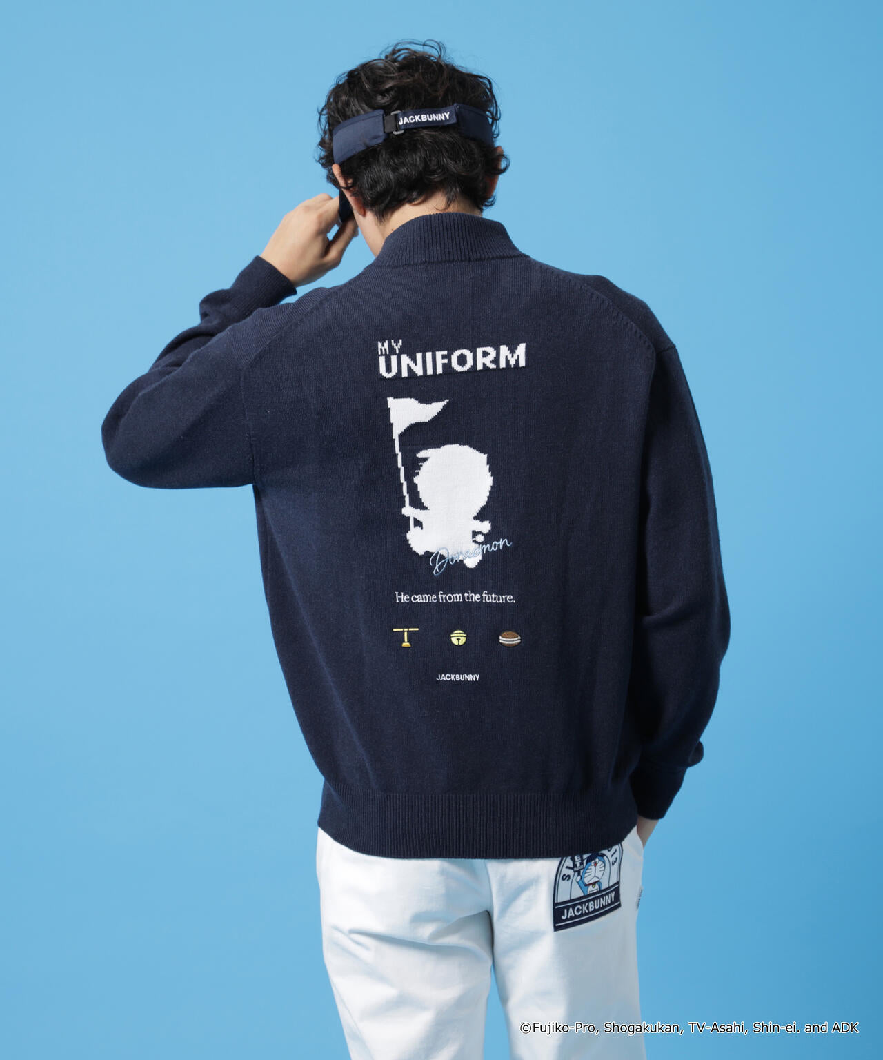 ドラえもん】ダブルジャガードハーフジップニットプルオーバー | Jack