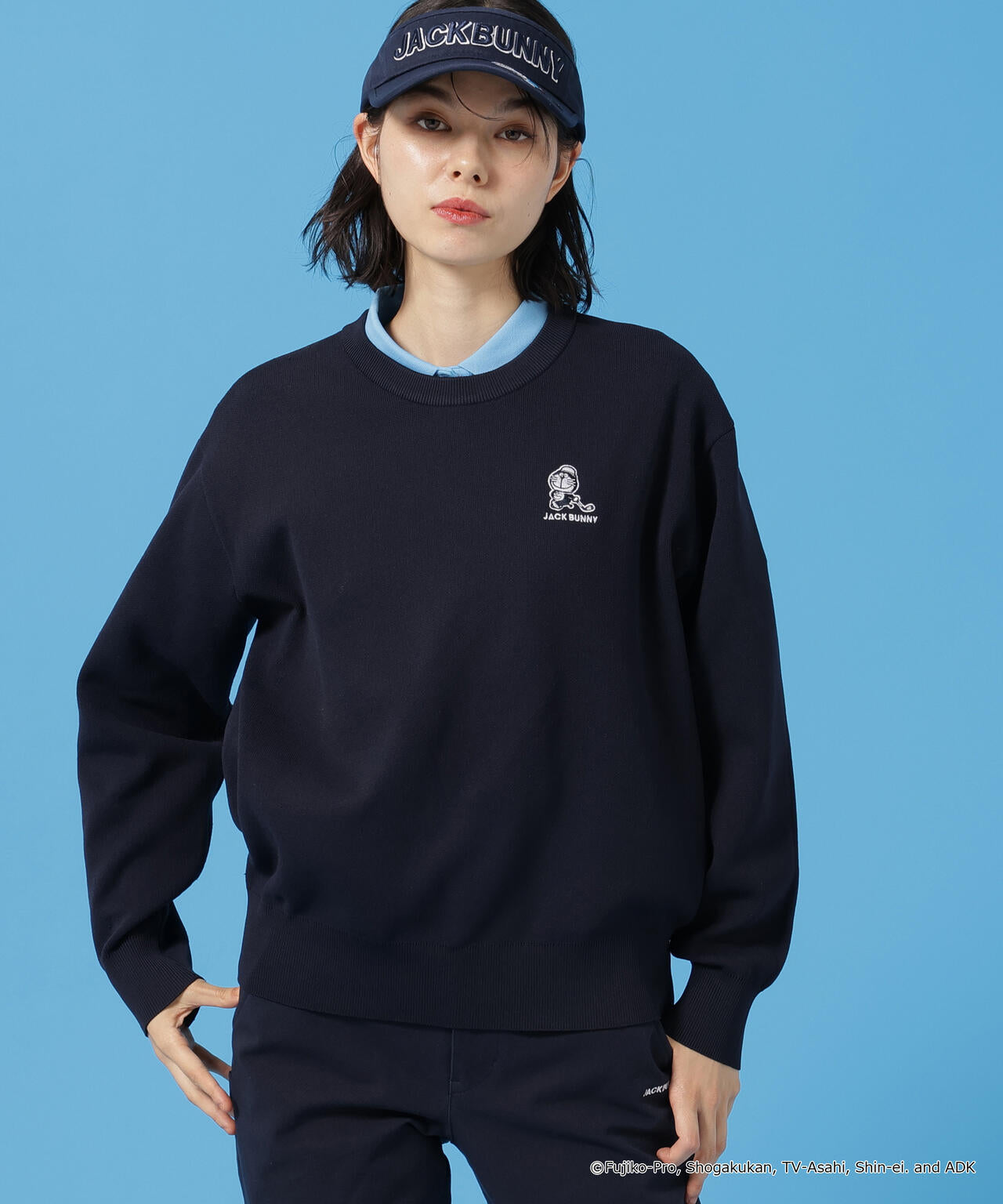 ドラえもん】ダブルジャガードクルーネックニットプルオーバー | Jack