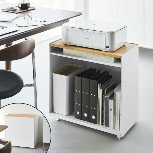 山崎実業 隠せるテレワークワゴン タワー tower | インテリア雑貨