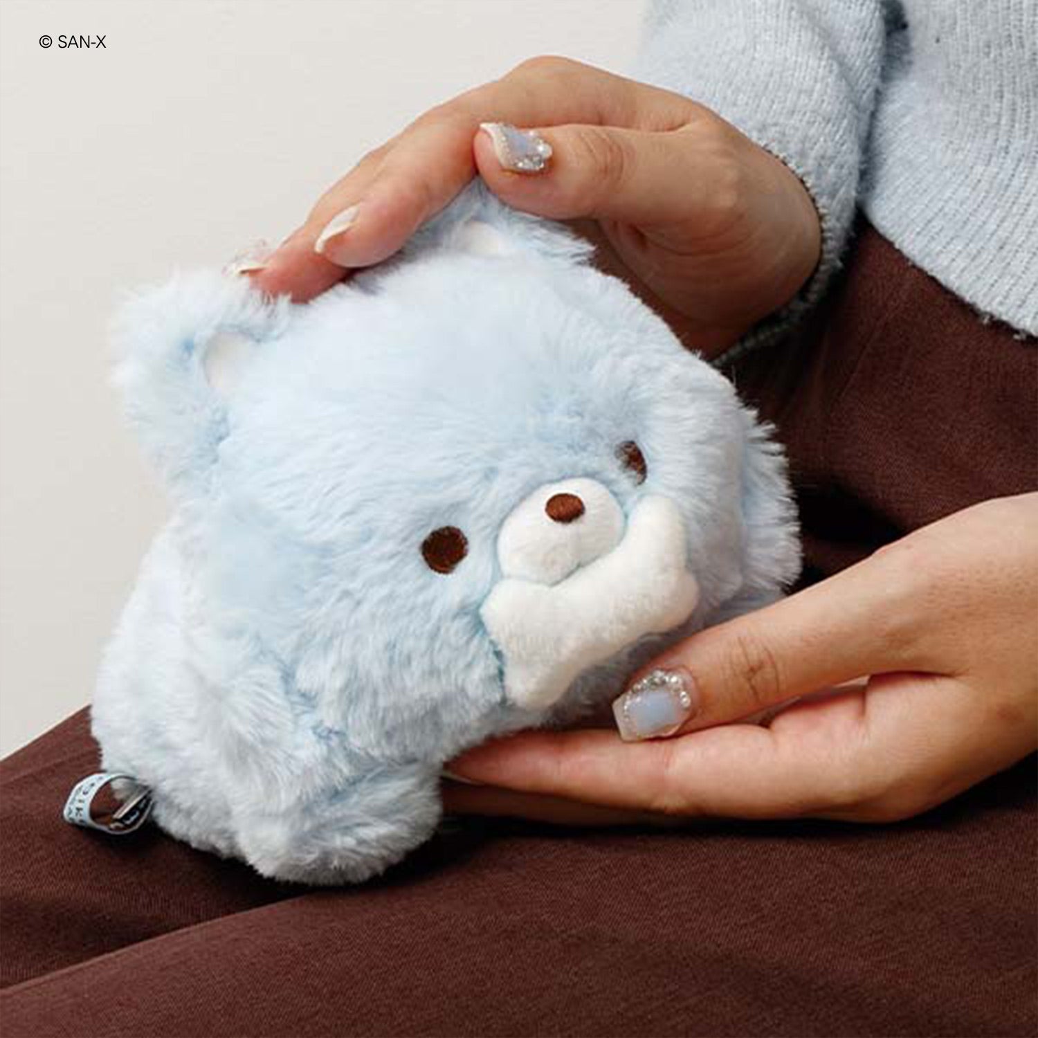 Rilakkuma | Aokogu's Sleepover | Blue Wolf Laying Small Plush