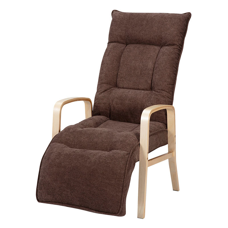 脚まで寛ぐ高座椅子 幅59.5×奥行83～125×高さ92～105(cm) ダーク