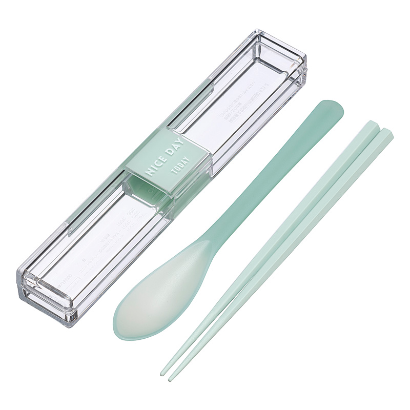 とっても強いケース&はし・スプーンセット ミント ｜ ミスターマックス